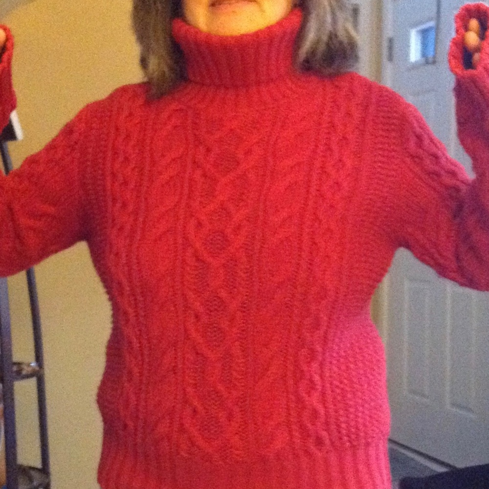 Ralph Lauren Cotton red turtleneck size L Buy B4 12/3 or wait til January - Picture 3 of 4